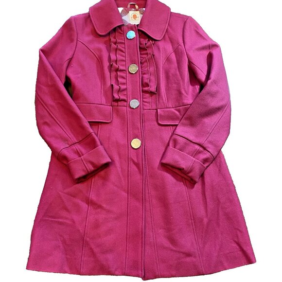 Anthropologie Jackets & Blazers - Anthropologie Tulle Womens Peacoat M Button Up Wool Blend Lined